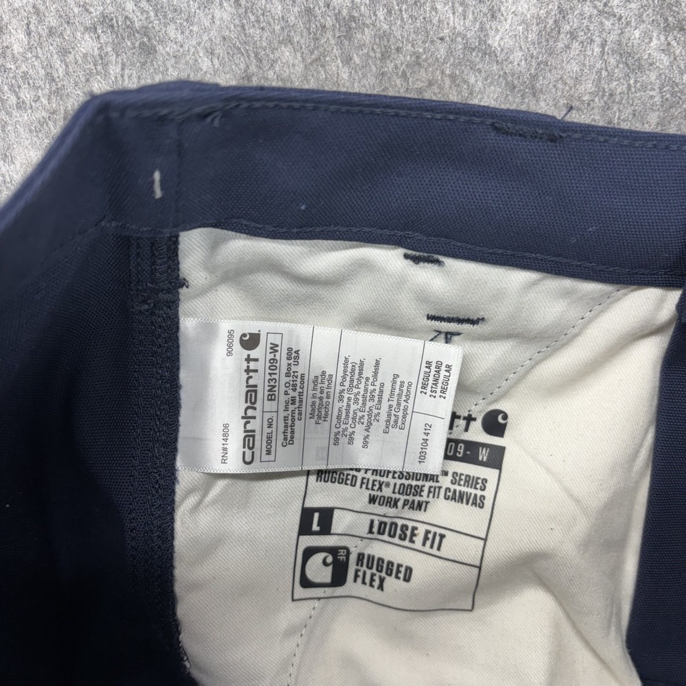 Carhartt Rugged Professional Flex Loose Fit Canvas Work Pants Women's 2 Blue New - Picture 13 of 14